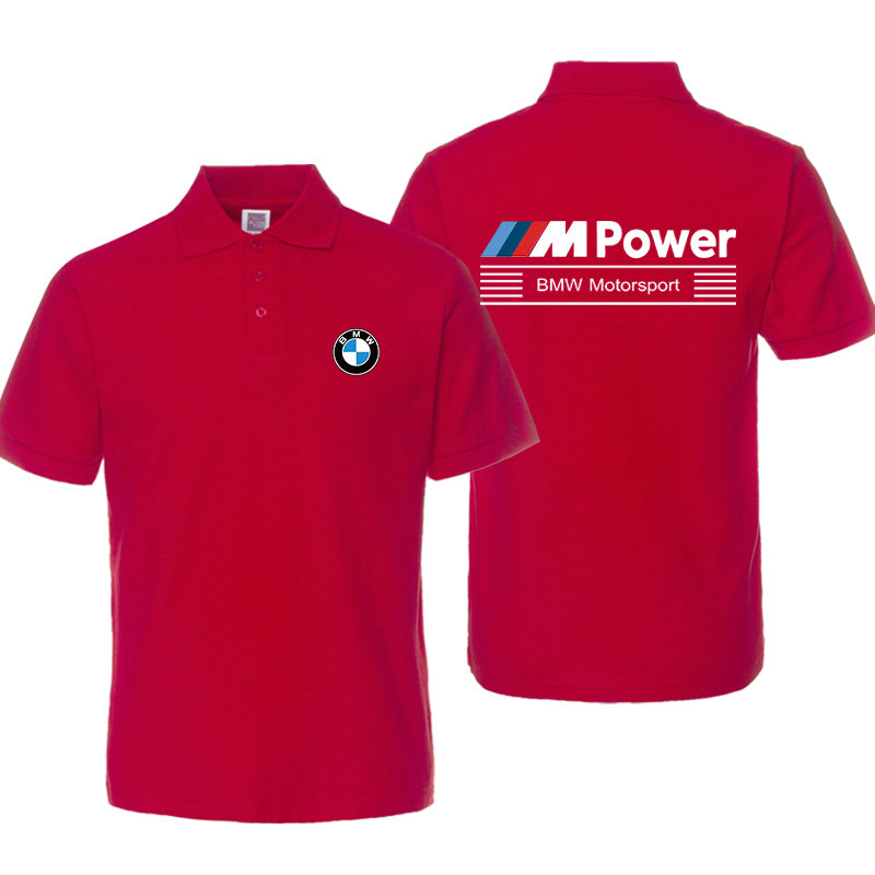 Polo BMW M Power Homme Motorsport Séchage Rapide Manche Courte